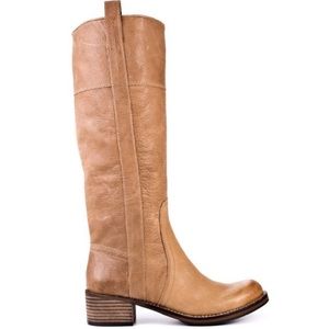 Lucky Brand Tall Leather Block Heel Riding Boots